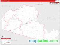 Amelia County, VA Wall Map Zip Code