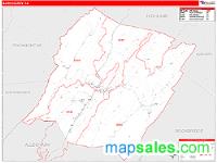 Bath County, VA Wall Map Zip Code