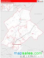 Botetourt County, VA Wall Map Zip Code