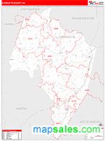 Charlotte County, VA Wall Map Zip Code