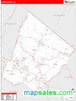Clarke County, VA Wall Map Zip Code