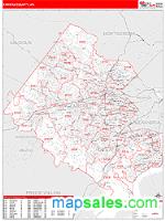 Fairfax County, VA Wall Map Zip Code