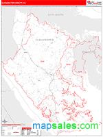 Gloucester County, VA Wall Map Zip Code