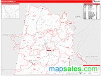 Halifax County, VA Wall Map Zip Code