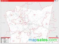 Henry County, VA Wall Map Zip Code