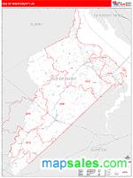 Isle of Wight County, VA Wall Map Zip Code
