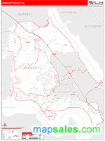 James City County, VA Wall Map Zip Code
