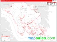 Lancaster County, VA Wall Map Zip Code