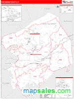 Montgomery County, VA Wall Map Zip Code