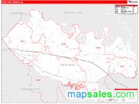 New Kent County, VA Wall Map Zip Code