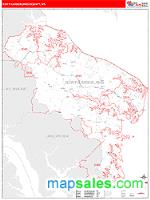 Northumberland County, VA Wall Map Zip Code