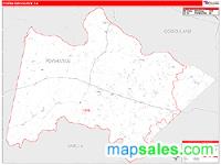 Powhatan County, VA Wall Map Zip Code