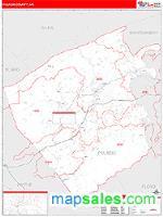 Pulaski County, VA Wall Map Zip Code