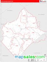 Rappahannock County, VA Wall Map Zip Code