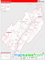 Shenandoah County, VA Wall Map Zip Code