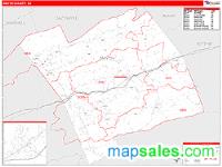 Smyth County, VA Wall Map Zip Code