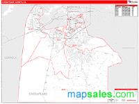 Chesapeake County, VA Wall Map Zip Code