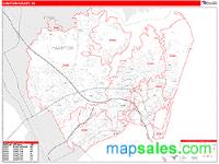 Hampton County, VA Wall Map Zip Code