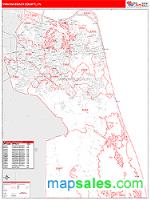 Virginia Beach County, VA Wall Map Zip Code