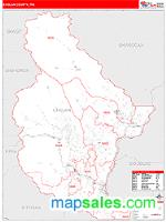 Chelan County, WA Wall Map Zip Code