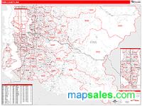 King County, WA Wall Map Zip Code