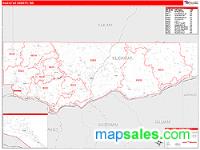 Klickitat County, WA Wall Map Zip Code