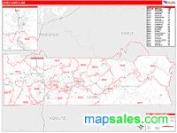 Lewis County, WA Wall Map Zip Code