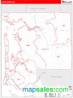 Pacific County, WA Wall Map Zip Code