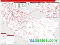Pierce County, WA Wall Map Zip Code