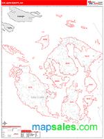 San Juan County, WA Wall Map Zip Code