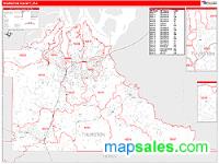 Thurston County, WA Wall Map Zip Code