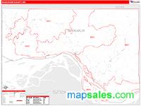 Wahkiakum County, WA Wall Map Zip Code
