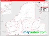 Walla Walla County, WA Wall Map Zip Code