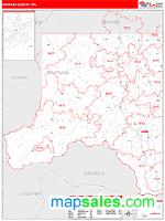 Whitman County, WA Wall Map Zip Code