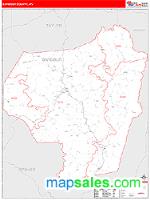 Barbour County, WV Wall Map Zip Code
