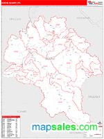 Boone County, WV Wall Map Zip Code
