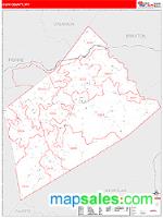 Clay County, WV Wall Map Zip Code
