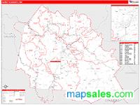 Fayette County, WV Wall Map Zip Code