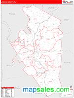 Jackson County, WV Wall Map Zip Code