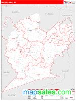 Lincoln County, WV Wall Map Zip Code