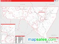 Monongalia County, WV Wall Map Zip Code