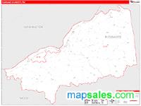 Pleasants County, WV Wall Map Zip Code