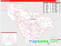 Raleigh County, WV Wall Map Zip Code