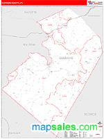 Summers County, WV Wall Map Zip Code