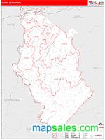 Wayne County, WV Wall Map Zip Code