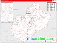 Wood County, WV Wall Map Zip Code