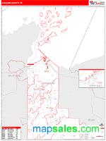 Ashland County, WI Wall Map Zip Code