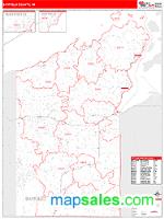 Bayfield County, WI Wall Map Zip Code
