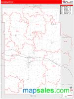 Dunn County, WI Wall Map Zip Code
