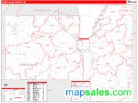 Fond du Lac County, WI Wall Map Zip Code